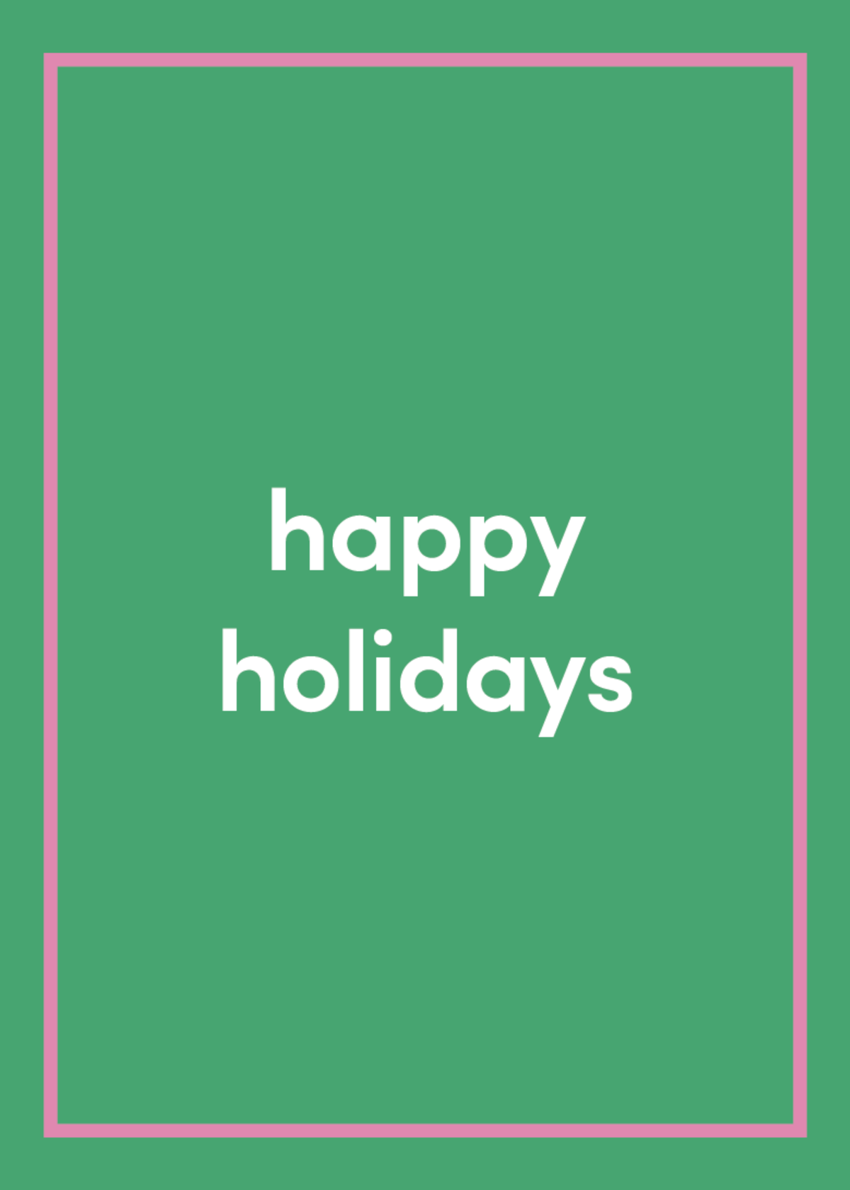 Happy Holidays Greeting Card U7