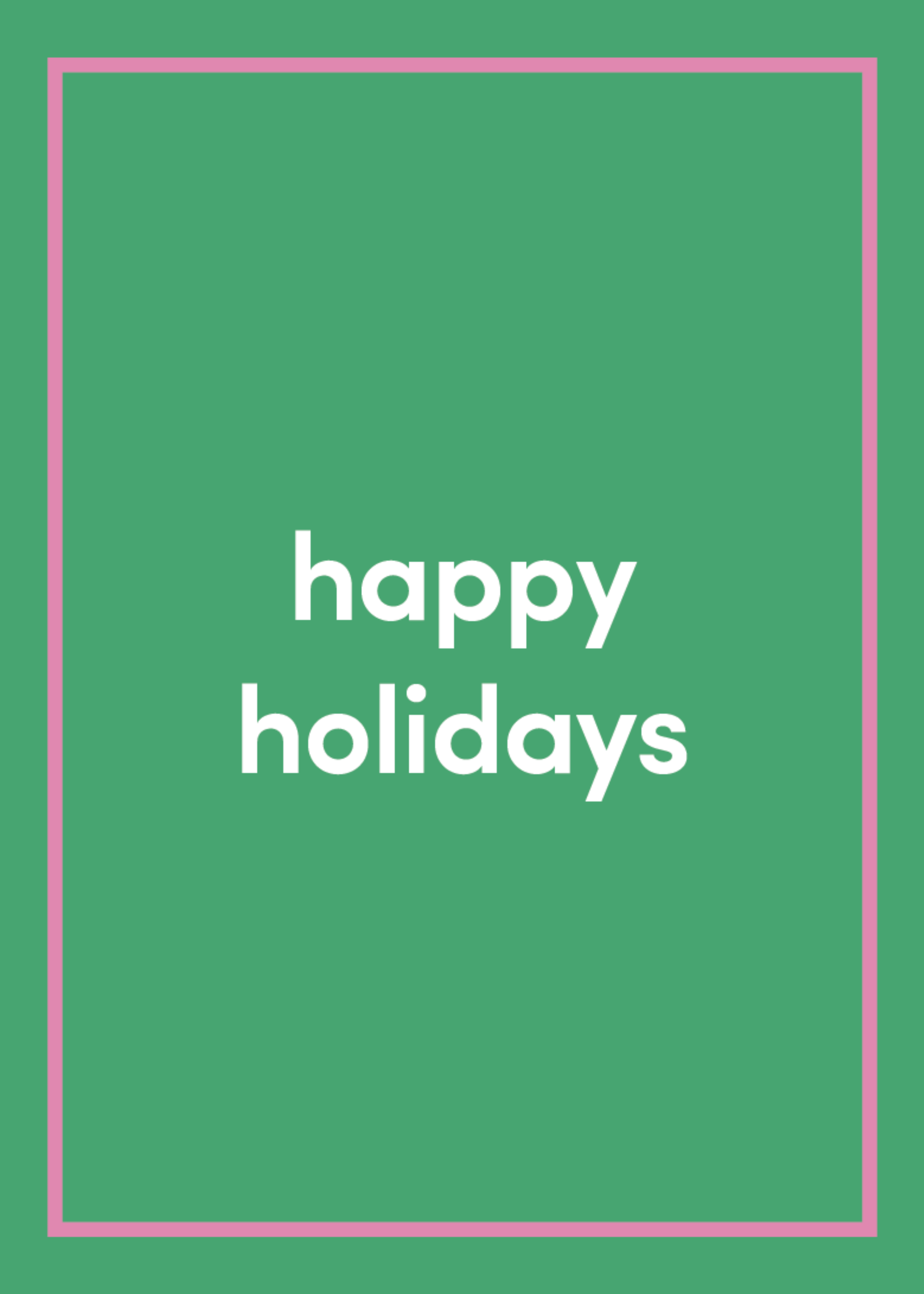 Happy Holidays Greeting Card U7