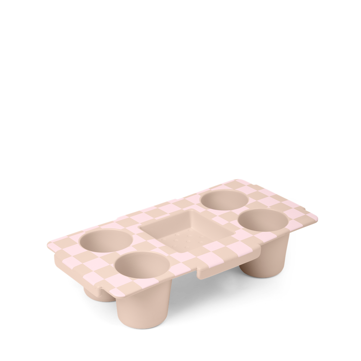 Top o' the to Ya - Checkered Linen/ Pink Marshmallow F8