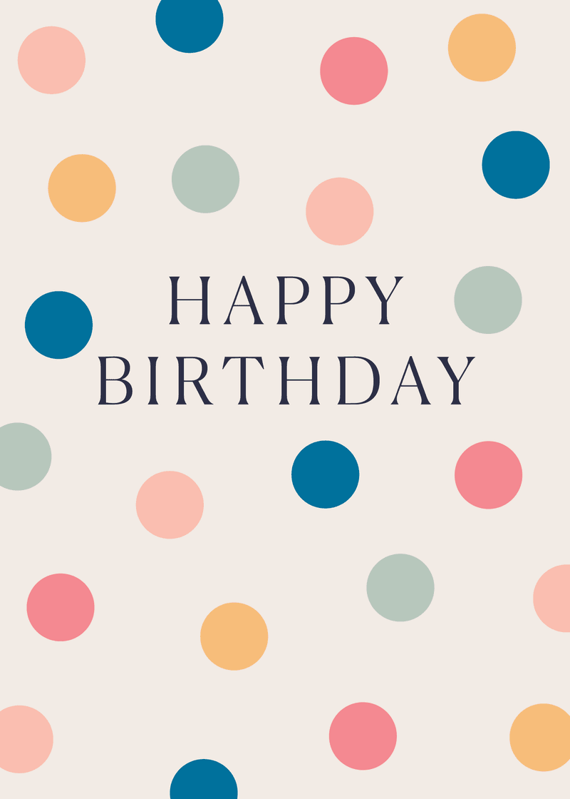Happy Birthday Greeting Card J5