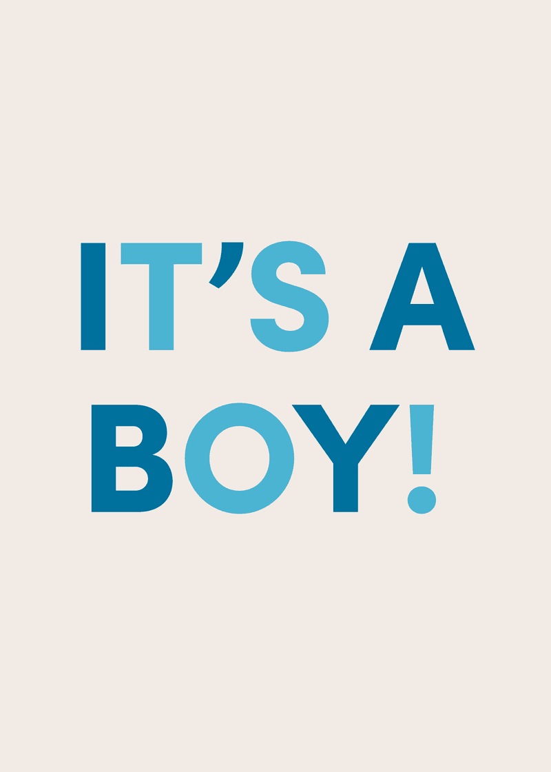 It's A Boy Greeting Card H7