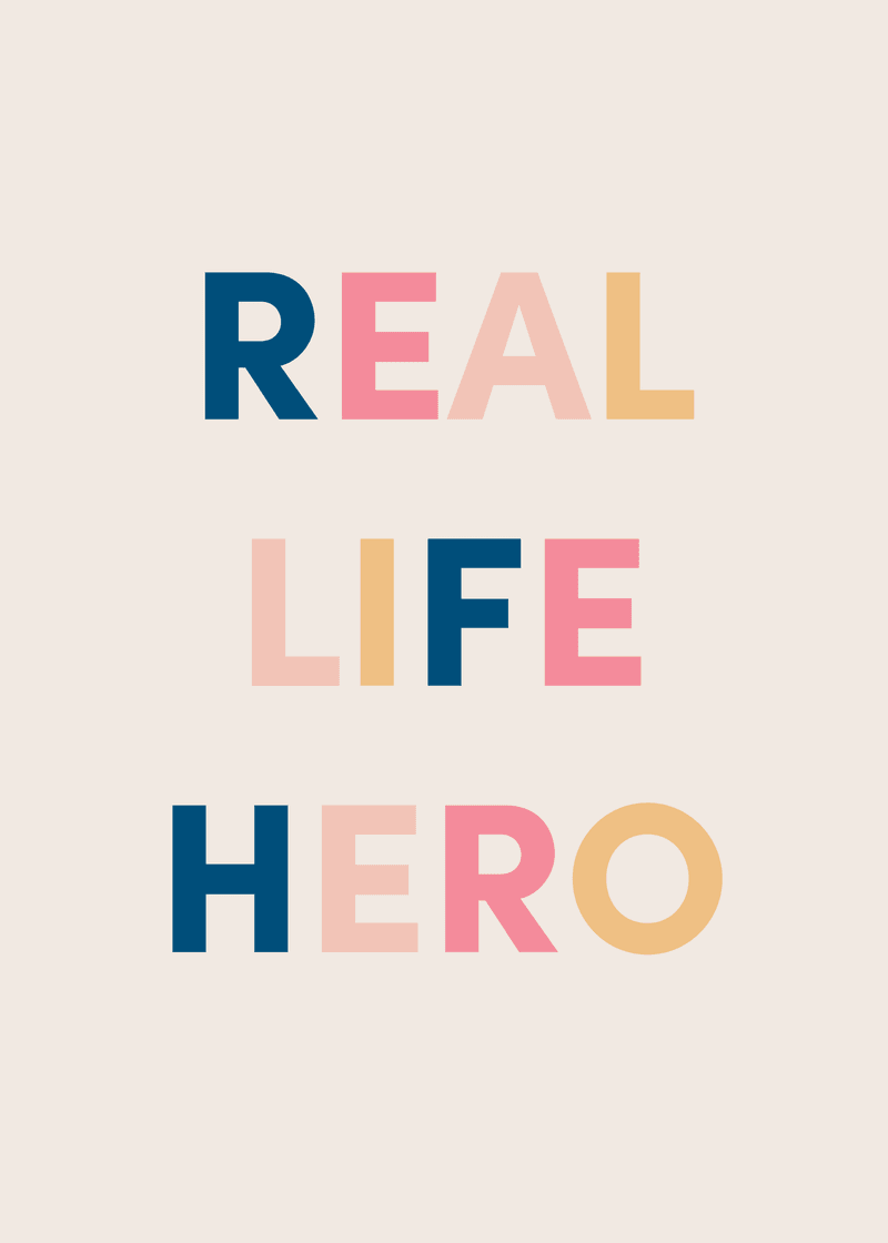 Real Life Hero Greeting Card H4