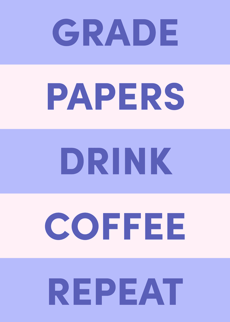 Grade Papers Greeting Card E5