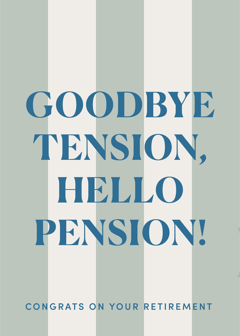 Hello Pension Greeting Card N7