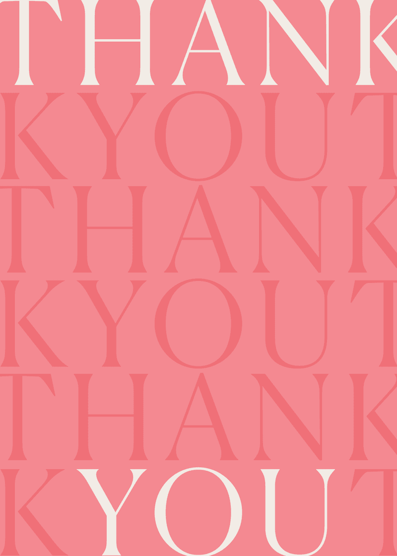 Thank You Greeting Card F9