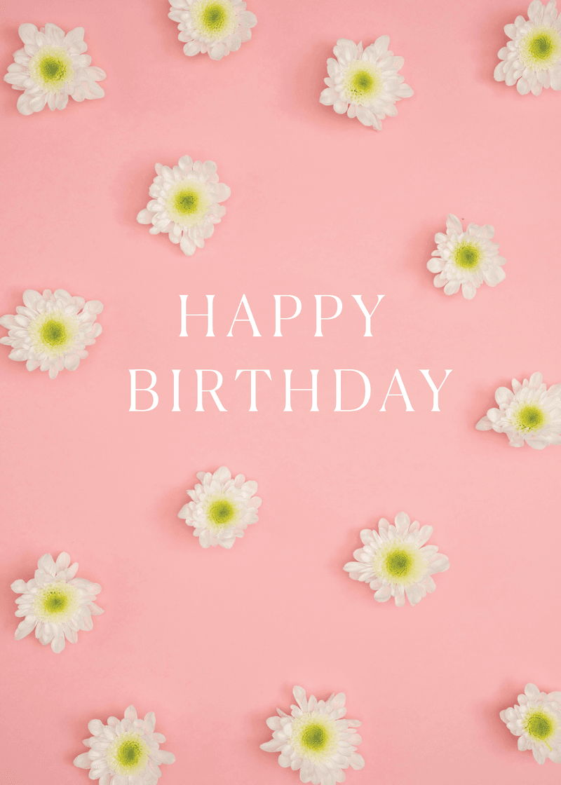Happy Birthday Flowers Greeting Card H3