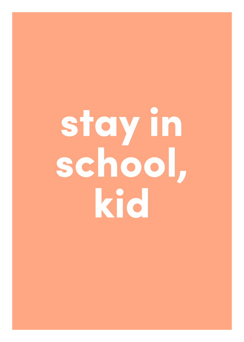 Stay in School Greeting Card C7