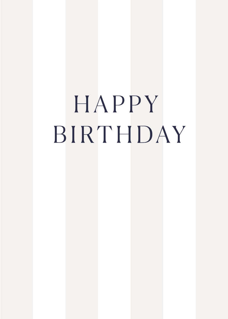 Happy Birthday Stripes Greeting Card Y2
