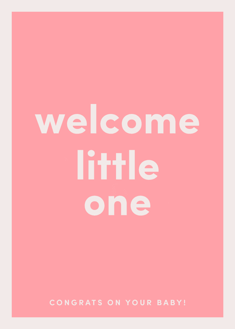 Welcome Little One Greeting Card W3