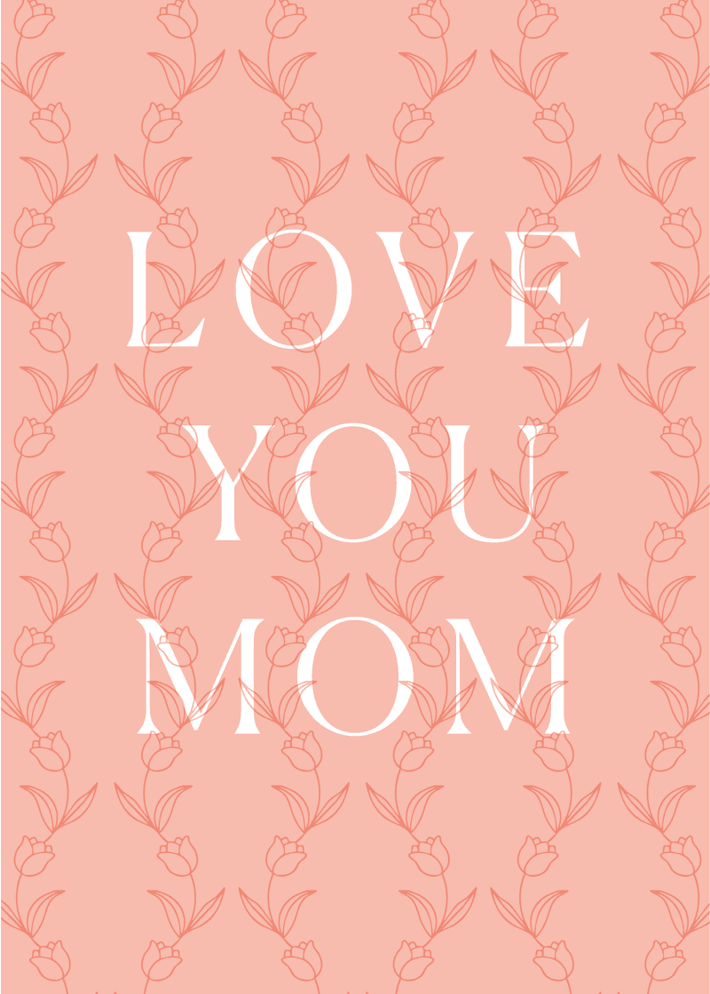 Love You Mom Greeting Card K0