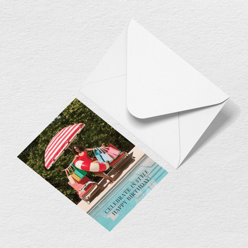 Happy Birthday Umbrella Greeting Card C3