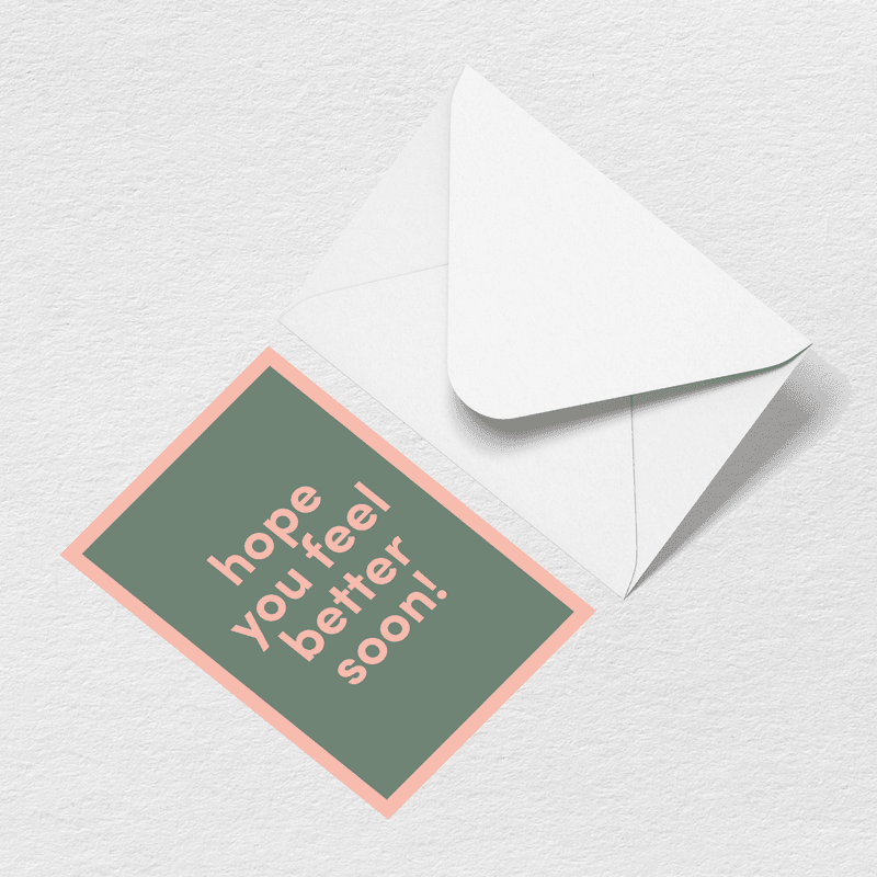 Feel Better Soon Greeting Card Z4