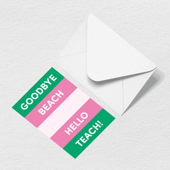 Hello Teach Greeting Card O0