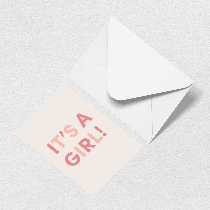 It's A Girl Greeting Card O8