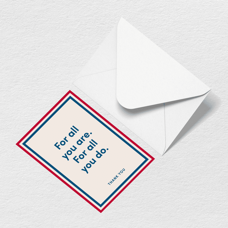 Thank You For All You Do Greeting Card K8