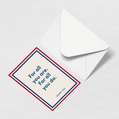 Thank You For All You Do Greeting Card K8