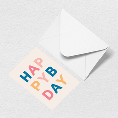 Happy Birthday Letters Greeting Card K3