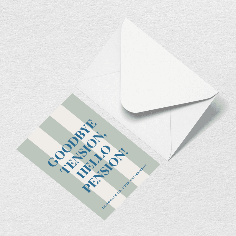 Hello Pension Greeting Card N7